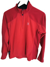 Haglöfs Fleecepullover Damen Größe XL Extra Large 1/3 Zip Rot Polartec Warm