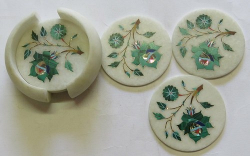 Marmor untersetzer set - untersetzer, semi