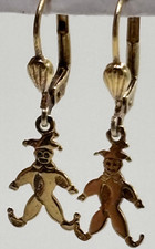 Wunderschöne Hängeohrringe Harlekin 0,925 Sterlingsilber vergoldet