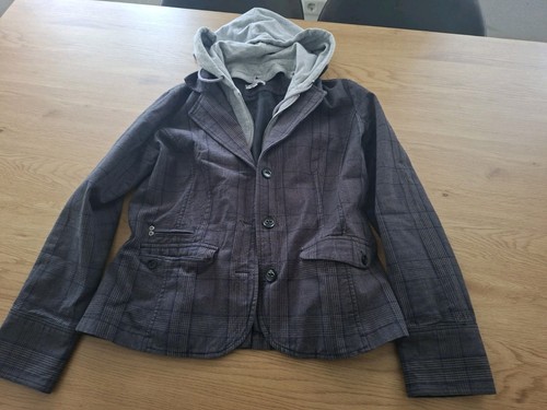 Damen blazerjacke grau kariert - damen,