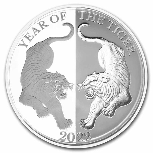 Silbermünze jahr des tigers - silbermünze,