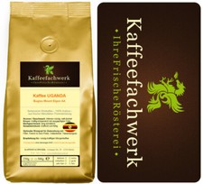 Kaffee Bohnen Uganda Mount Elgon Bugisu, frisch geröstet vom Kaffeefachwerk