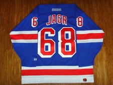 #68 JAGR *** New York Rangers Home Jersey
