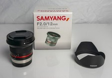 SAMYANG 12 mm F/2,0 NCS CS MF APS-C Objektiv für Fuji X Bajonett
