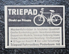 Triepad Fahrradbau , Paderborn , Alte Reklame , 1954 , (A21)
