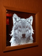 Spiegel mit graviertem