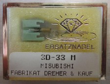 Plattenspielernadel Mitsubishi 3D-33M, Ersatznadel NEU/OVP /B