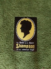 Blechschild 60x40cm Shampoon Schwarzer Kopf Metall Deko