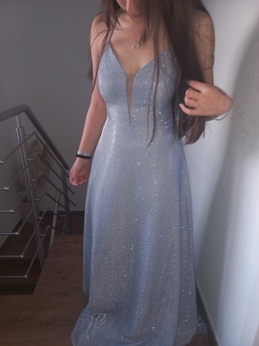 Abiballkleid babyblau mit - abiballkleid,