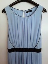 VILA langes Kleid S 36 38 hellblau blau lang Abendkleid Ballkleid Brautjungfer