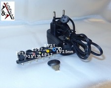 Universal Netzteil 1000mA 1A 3V 4.5V 5V 6V 7.5V 9V 12V 12W EcoFriendly +6Stecker