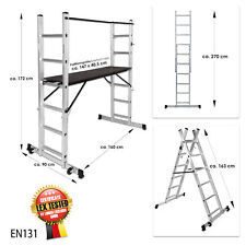 Aluminium Mehrzweckleiter Arbeitsgerüst Baugerüst Arbeitsbühne Klapp/Stehleiter