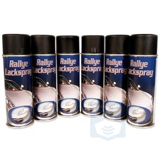 6x Schwarz seidenmatt Spraydose 400ml Lackspray Autolack Sprühdose RAL 9005