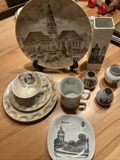 Konvolut Porzellan  mit Motiven der Stadt Mannheim