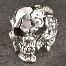 925 Silber Ring Totenkopf