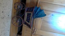 Antiker Puppen-Kinderwagen 50x50cm Holz & Metall, Nostalgie, Deko Vintage