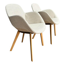 Walter Knoll 2er-Set Armlehnstuhl Sheru Drehbar Bezug Stoff Canto Pearl 