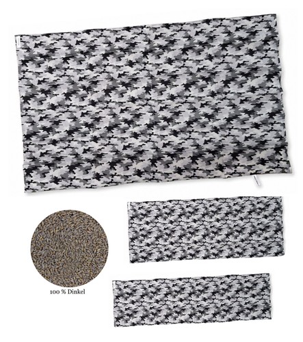 Dinkelkissen schwarz grau - xl,