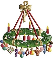 Zinnanhänger Adventskranz. 