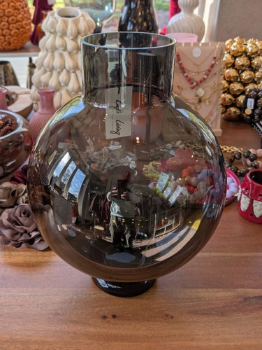 Vase glas keisha - glas, rauchschwarz