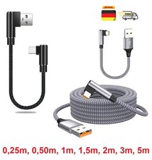 USB-C Kabel Typ-C Schnellladekabel 90 Winkel Stecker Ladekabel für Samsung Handy