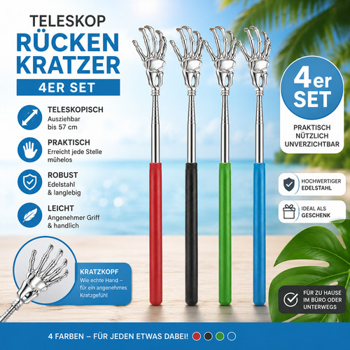 4er set rückenkratzer - 4er,