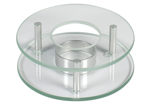 Stövchen glas edelstahl rund - stövchen,