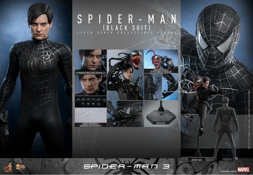 Hot toys spider man black - toys, spider-man