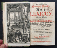 JOHANN FRIEDRICH GAUHEN,GENEALOGISCH-HISTORISCHES ADELS-LEXICON,2 BÄNDE,1740,RAR