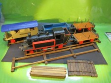 alter Holz Zug mit Schienen - EFRO / FWF / KIENEL - DDR Holzspielzeug