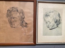 Antik Bild orig. Zeichnung