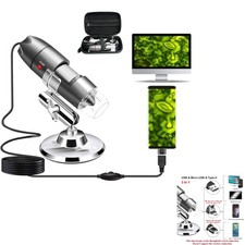 Portables USB-Mikroskop mit LED & Tragetasche: Ideal für Schüler und Forscher