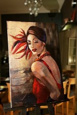 Echtes Gemälde Art Deco-Stil