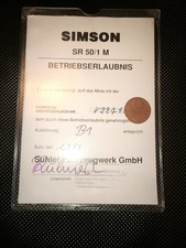 Simson Betriebserlaubnis