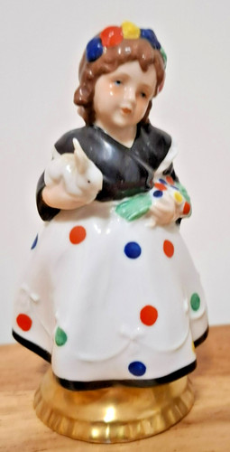 Art deco figur mädchen hält - art,