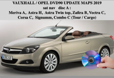 Vauxhall / Opel DVD90 UPDATE DVD MAPS 2019 - Navi Disc A /Meriva, Astra/