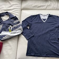 Lufthansa Business Shirt Schlafanzug Oberteil van Laack L/XL Und Beutel