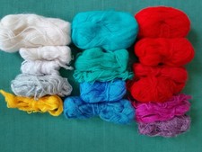 Strickwolle Häkelgarn Wollpaket bunt flauschig 293 gramm