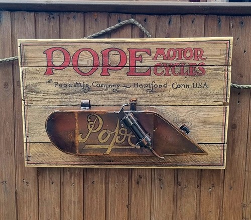 Pope motorrad usa wandschild - motorrad,