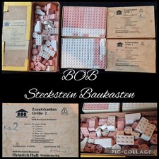 3x BOB Steckstein Baukasten Zusatzkasten Größe 2 Heinrich Huft Waldheim DDR Lego
