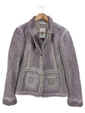 ELISA CAVALETTI Leichte Jacke Damen Floral Grau Gr. 40 Frühjahr Sommer