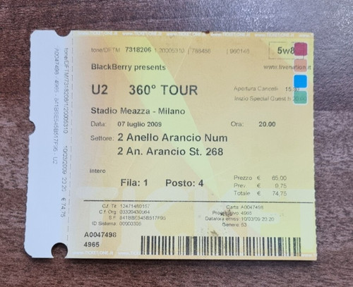 Ticket stub 360 - 360, (san