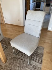 6 Esszimmerstühle (Swinger) mit Edelstahlrohrgestell bis 150kg belastbar