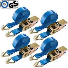 AREBOS 4x Spanngurte Zurrgurte 2 tlg. mit Haken Ratschenspanngurte 6 m, 800 kg