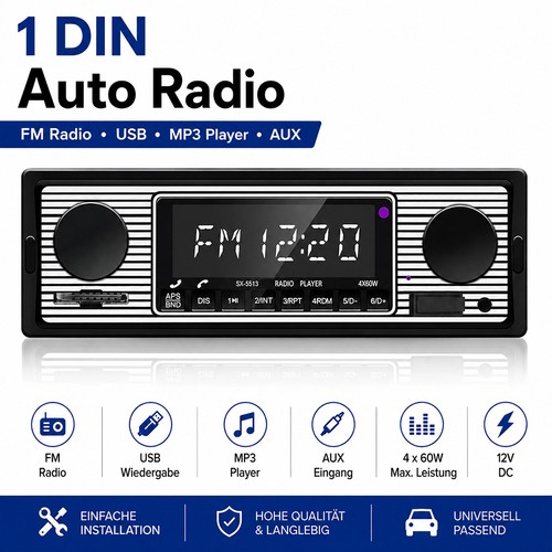 Retro autoradio bluetooth - retro,
