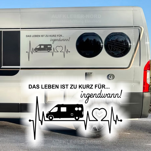 Herzschlag camper bus 80x48cm - herzschlag,