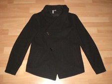 *H&M HERREN JACKE SCHWARZ CABAN WOLLE GR.S *NEUWERTIG*