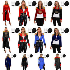 Frauen Kostüm Steampunk Outfit Ringmeister Anzug Magie Oberbekleidung Hut Shows