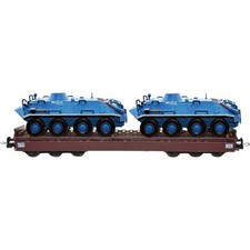 NPE NW 22181 H0 Schwerlastwagen Sas 4850 mit 2 SPW 60 PB Polen DR IV H0 Neu