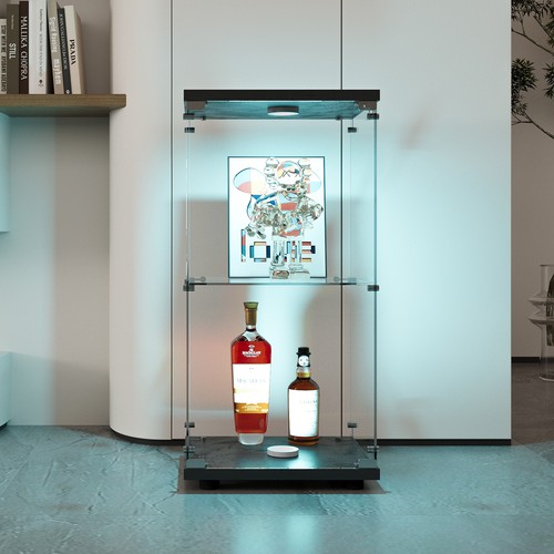 Glasvitrine standvitrine led - glasvitrine,